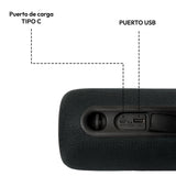 Parlante Portátil Challenger Negro 28.6x12.4cm con Bluetooth - PARLANTES | Bylmo