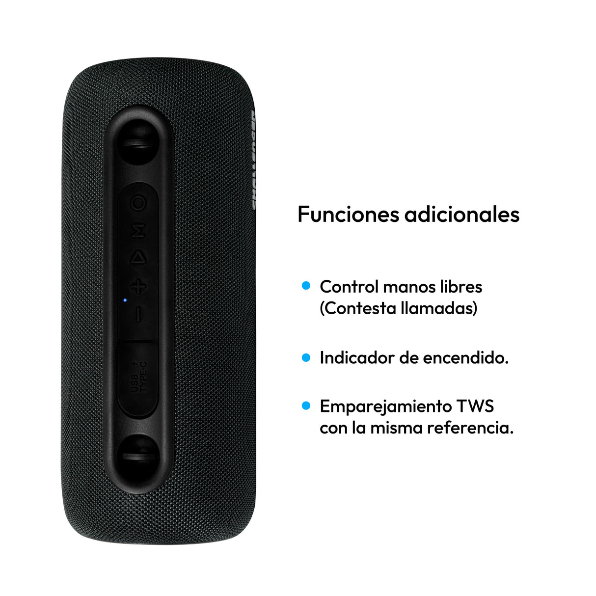 Parlante Portátil Challenger Negro 28.6x12.4cm con Bluetooth - PARLANTES | Bylmo