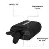 Parlante Portátil Challenger Negro 10.3x4.4cm con Bluetooth - PARLANTES | Bylmo