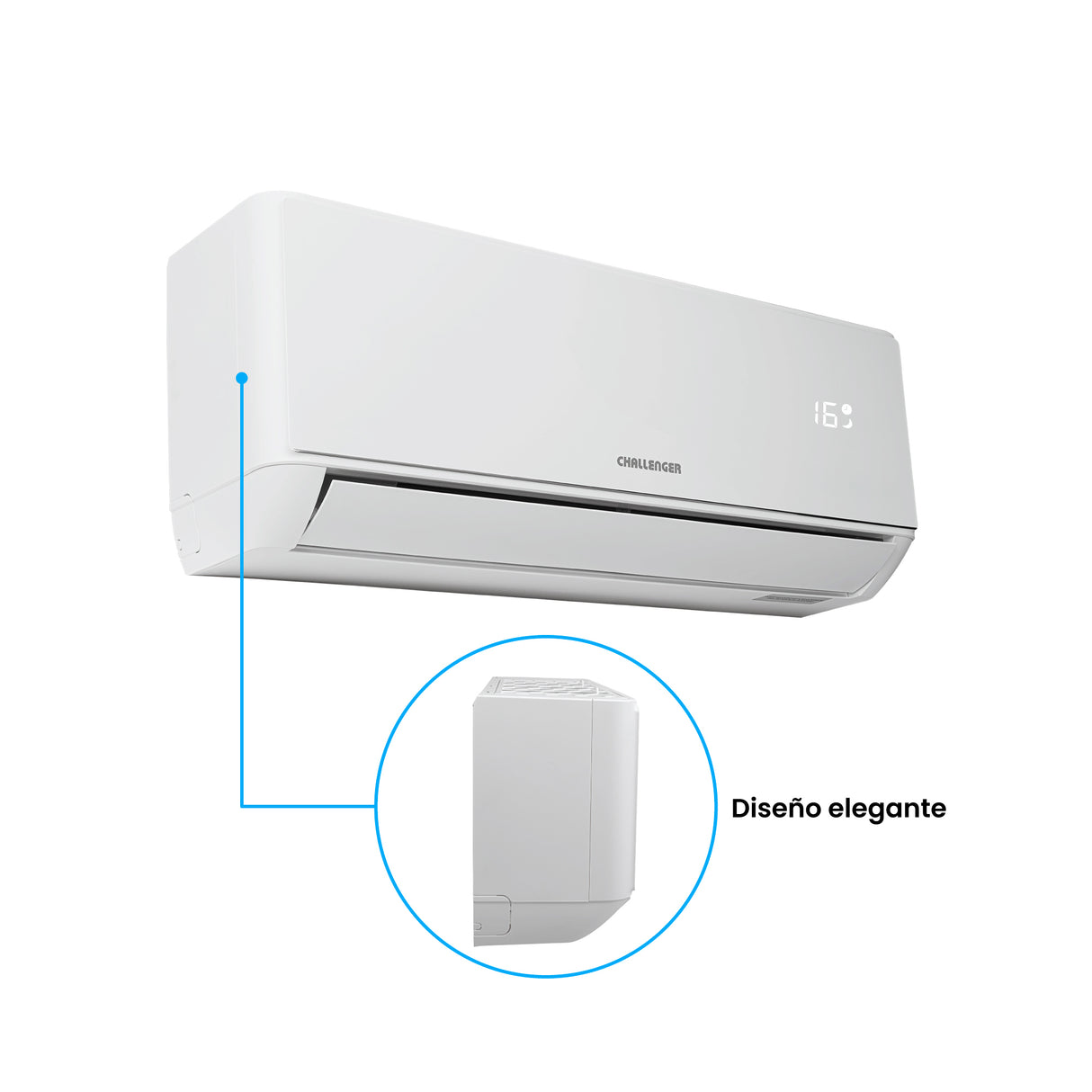 Aire Acondicionado Challenger Blanco 79x19.2cm 220 Voltios 12000 BTU - AIRES ACONDICIONADOS | Bylmo