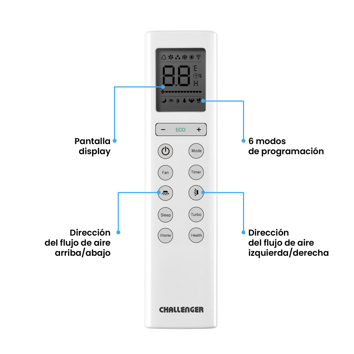 Aire Acondicionado Challenger Blanco 82x19.5cm 110 Voltios 12000 BTU con Tecnología Inverter - AIRES ACONDICIONADOS | Bylmo