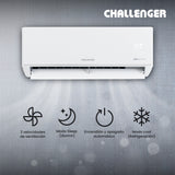 Aire Acondicionado Challenger Blanco 82x19.5cm 110 Voltios 12000 BTU con Tecnología Inverter - AIRES ACONDICIONADOS | Bylmo