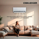 Aire Acondicionado Challenger Blanco 82x19.5cm 110 Voltios 12000 BTU con Tecnología Inverter - AIRES ACONDICIONADOS | Bylmo