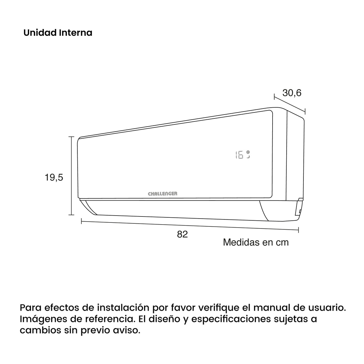 Aire Acondicionado Challenger Blanco 82x19.5cm 110 Voltios 12000 BTU con Tecnología Inverter - AIRES ACONDICIONADOS | Bylmo