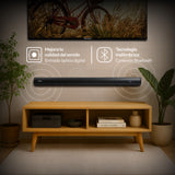Barra de Sonido Challenger Negro 90x7cm con Bluetooth y Control Remoto - BARRAS DE SONIDO | Bylmo