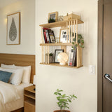 Repisa Rectangular Oasis Fresno Balance y Pino Natural 60x30cm con Dos Entrepaños - REPISAS | Bylmo