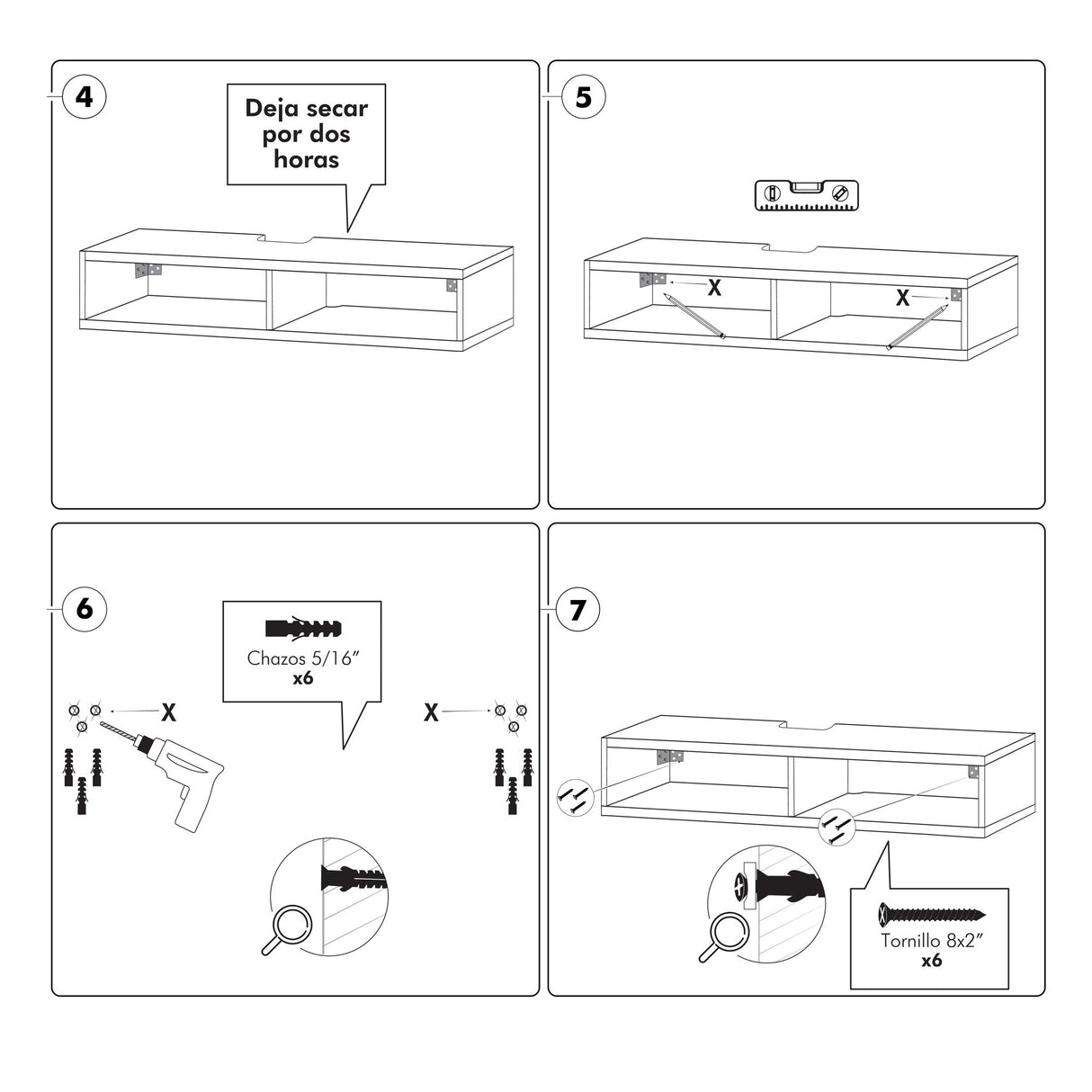 Repisa Rectangular Smart Pro Café 80x15cm con Un Entrepaño