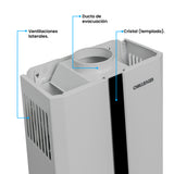 Calentador de Agua Challenger Blanco y Negro 35x61cm 12 Litros de Tiro Natural para Gas Propano - CALENTADORES DE AGUA | Bylmo