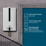 Calentador de Agua Challenger Blanco y Negro 35x61cm 12 Litros de Tiro Natural para Gas Propano - CALENTADORES DE AGUA | Bylmo