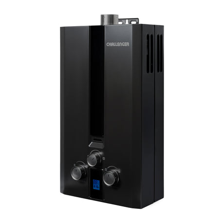 Calentador de Agua Challenger Negro 27.2x47.2cm 6 Litros de Tiro Forzado para Gas Natural - CALENTADORES DE AGUA | Bylmo