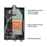 Calentador de Agua Challenger Negro 35x60.6cm 12 Litros de Tiro Forzado para Gas Natural - CALENTADORES DE AGUA | Bylmo