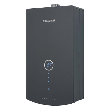 Calentador de Agua Challenger Negro 35x65cm 16 Litros de Tiro Forzado para Gas Natural - CALENTADORES DE AGUA | Bylmo