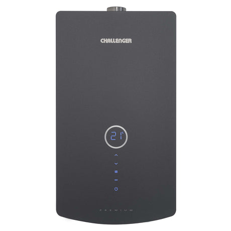 Calentador de Agua Challenger Negro 35x65cm 16 Litros de Tiro Forzado para Gas Natural - CALENTADORES DE AGUA | Bylmo