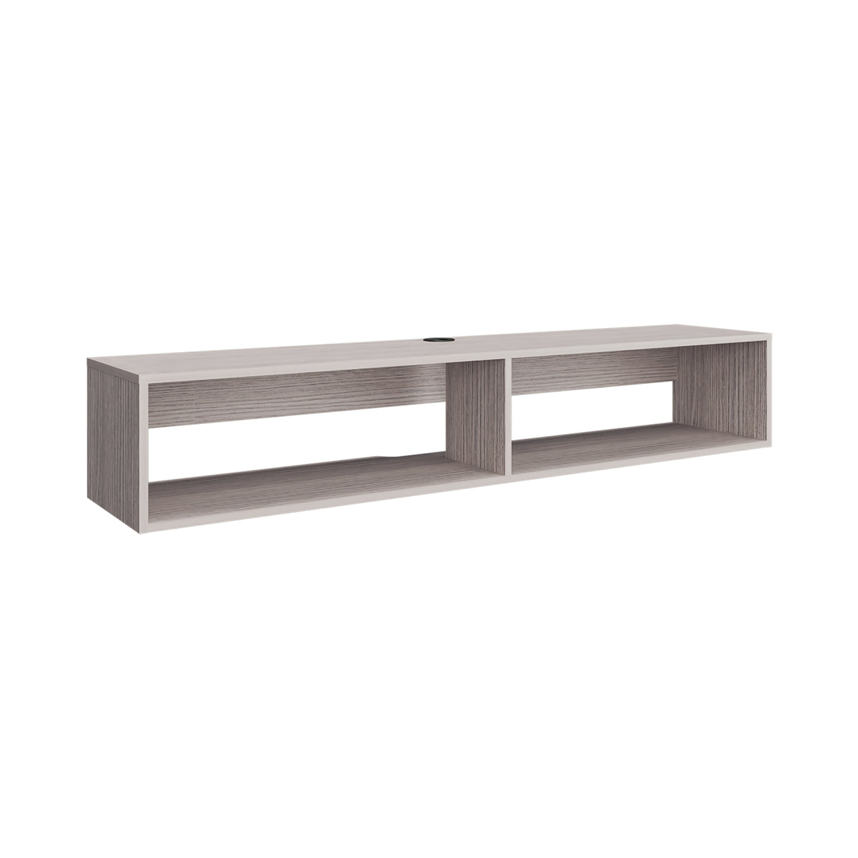 Rack de TV Flotante Gris Positano 150x26.5cm Para TV Hasta 65 Pulgadas con Ranuras para Cables - MUEBLES DE TV | Bylmo