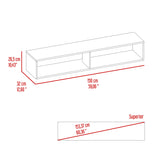 Rack de TV Flotante Gris Positano 150x26.5cm Para TV Hasta 65 Pulgadas con Ranuras para Cables - MUEBLES DE TV | Bylmo