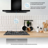 Campana Península Challenger Aura Negro 90x111cm de Tres Velocidades con Pantalla Digital - CAMPANAS Y EXTRACTORES | Bylmo