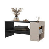 Mesa de Centro Adel Capri y Wengue 91x42cm Rectangular con Compartimiento