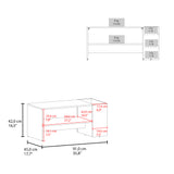 Mesa de Centro Adel Capri y Wengue 91x42cm Rectangular con Compartimiento