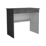 Escritorio 80C Roble Gris y Blanco 80x73.6cm con Un Cajón - ESCRITORIOS | Bylmo