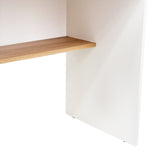 Escritorio Ohio Fresno Europeo y Blanco Marquez 80x73cm con Un Cajón