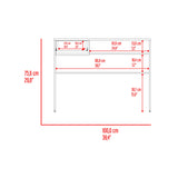 Escritorio Hungria Nogal 100x75.7cm con Un Cajón