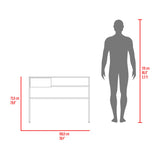 Escritorio Hungria Nogal 100x75.7cm con Un Cajón
