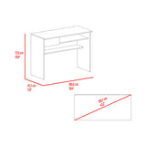 Escritorio Hungria Nogal 100x75.7cm con Un Cajón