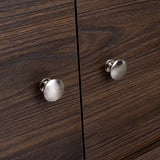 Centro de Entretenimiento Blaine Nogal 180x180.6cm para TV Hasta 65" Pulgadas con Siete Compartimientos