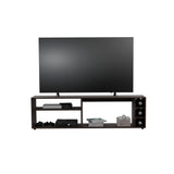 Rack de TV Suxta Nogal 160x45.4cm para TV Hasta 70" Pulgadas con Seis Compartimientos - MUEBLES DE TV | Bylmo