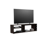 Rack de TV Suxta Nogal 160x45.4cm para TV Hasta 70" Pulgadas con Seis Compartimientos - MUEBLES DE TV | Bylmo