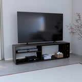 Rack de TV Suxta Nogal 160x45.4cm para TV Hasta 70" Pulgadas con Seis Compartimientos - MUEBLES DE TV | Bylmo