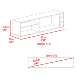 Rack de TV Suxta Nogal 160x45.4cm para TV Hasta 70" Pulgadas con Seis Compartimientos - MUEBLES DE TV | Bylmo