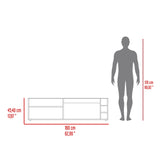 Rack de TV Suxta Nogal 160x45.4cm para TV Hasta 70" Pulgadas con Seis Compartimientos - MUEBLES DE TV | Bylmo