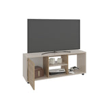 Rack de TV Adel Capri y Fresno Europeo 120.3x46.7cm para TV Hasta 50" Pulgadas con Tres Compartimientos