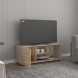Rack de TV Adel Capri y Fresno Europeo 120.3x46.7cm para TV Hasta 50" Pulgadas con Tres Compartimientos