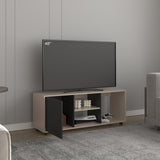 Rack de TV Adel Capri y Wengue 120.3x46.7cm para TV Hasta 50" Pulgadas con Tres Compartimientos