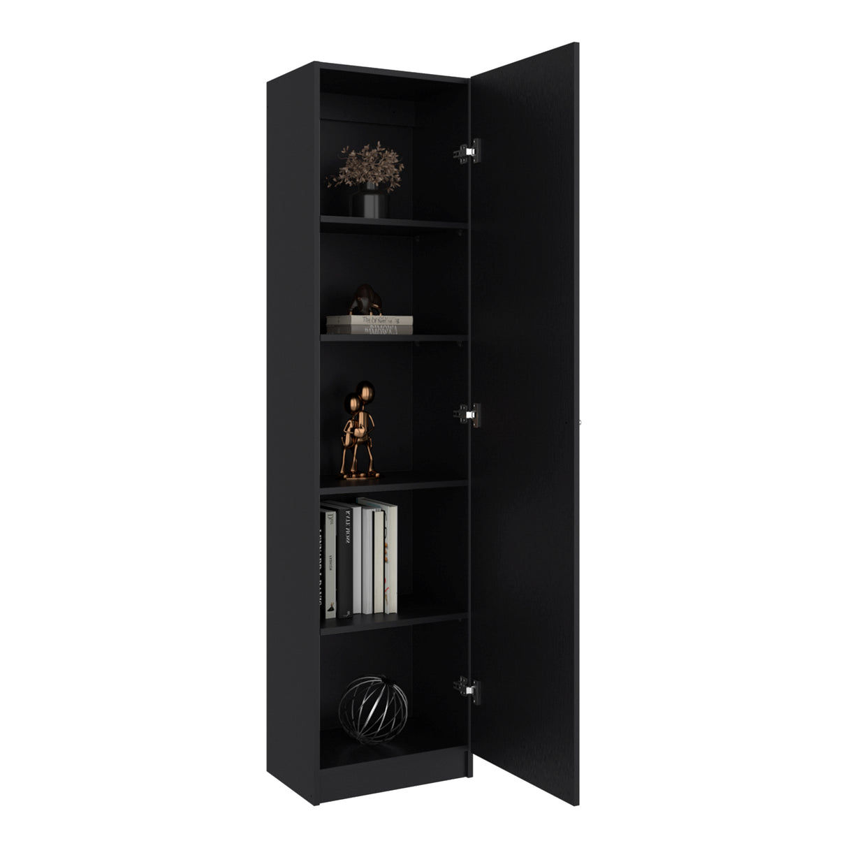 Estantería Rectangular Home Wengue 45x180.6cm con Cuatro Entrepaños