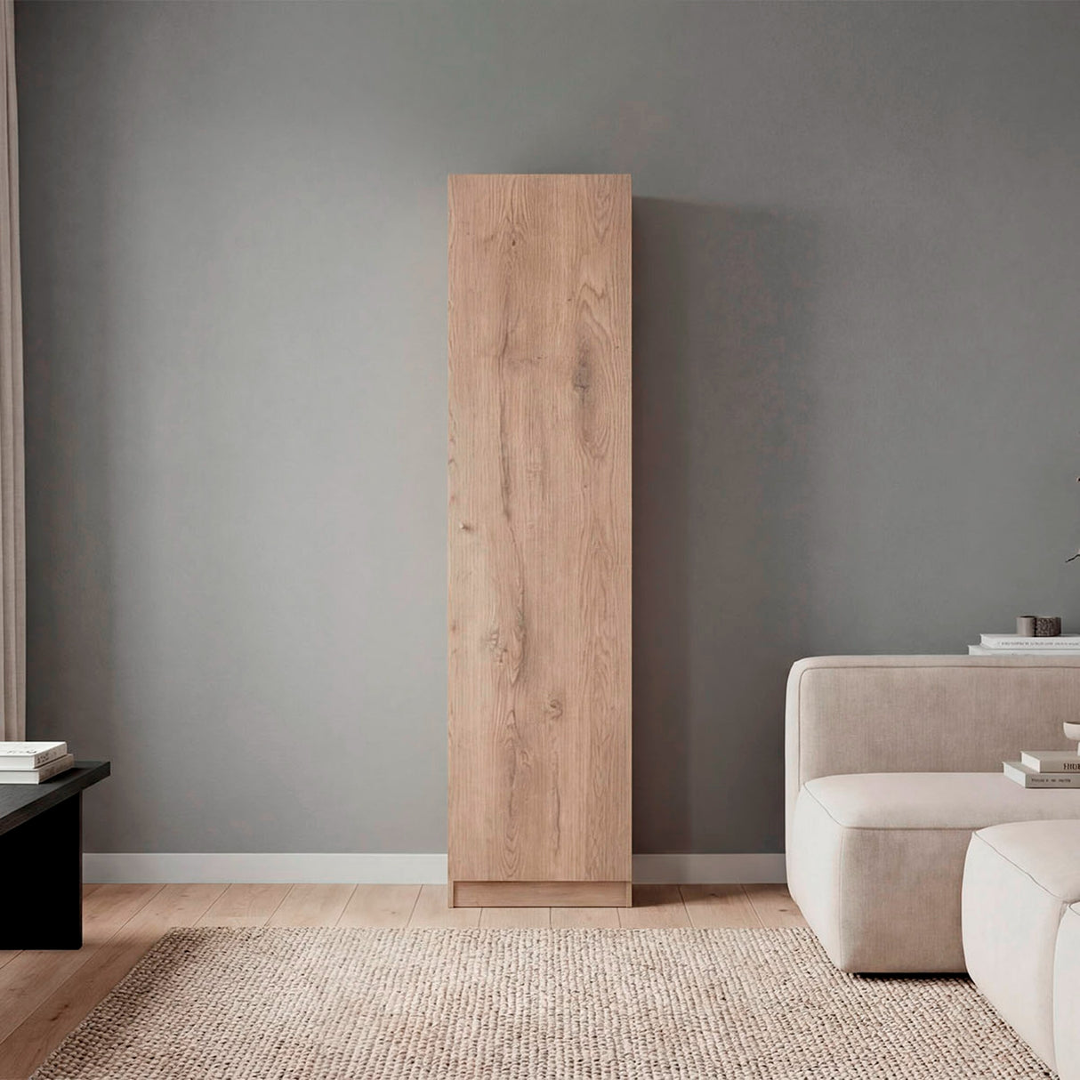 Estantería Rectangular Home Macadamia 45x180.6cm con Cuatro Entrepaños