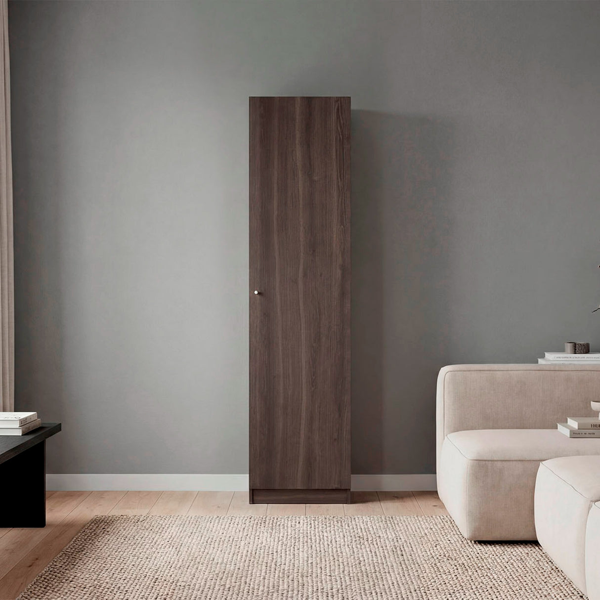 Estantería Rectangular Home Milan y Blanco 45x180.6cm con Cuatro Entrepaños