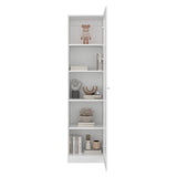 Vitrina Rectangular Home Blanco Marquez 45x180.6cm con Cuatro Entrepaños