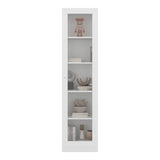 Vitrina Rectangular Home Blanco Marquez 45x180.6cm con Cuatro Entrepaños