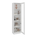 Vitrina Rectangular Home Blanco Marquez 45x180.6cm con Cuatro Entrepaños