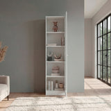 Vitrina Rectangular Home Blanco Marquez 45x180.6cm con Cuatro Entrepaños