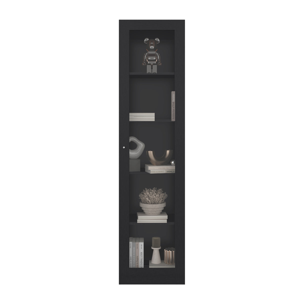 Vitrina Rectangular Home Wengue 45x180.6cm con Cuatro Entrepaños