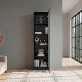 Vitrina Rectangular Home Wengue 45x180.6cm con Cuatro Entrepaños