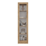 Vitrina Rectangular Home Macadamia 45x180.6cm con Cuatro Entrepaños