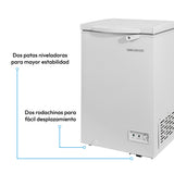 Congelador Challenger Blanco 47.6x84.6cm de 97 Litros Frost con Un Compartimiento
