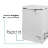 Congelador Challenger Blanco 47.6x84.6cm de 97 Litros Frost con Un Compartimiento