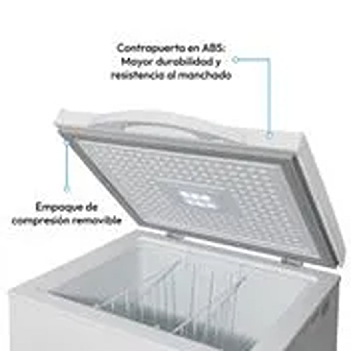 Congelador Challenger Blanco 47.6x84.6cm de 97 Litros Frost con Un Compartimiento