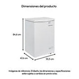 Congelador Challenger Blanco 47.6x84.6cm de 97 Litros Frost con Un Compartimiento